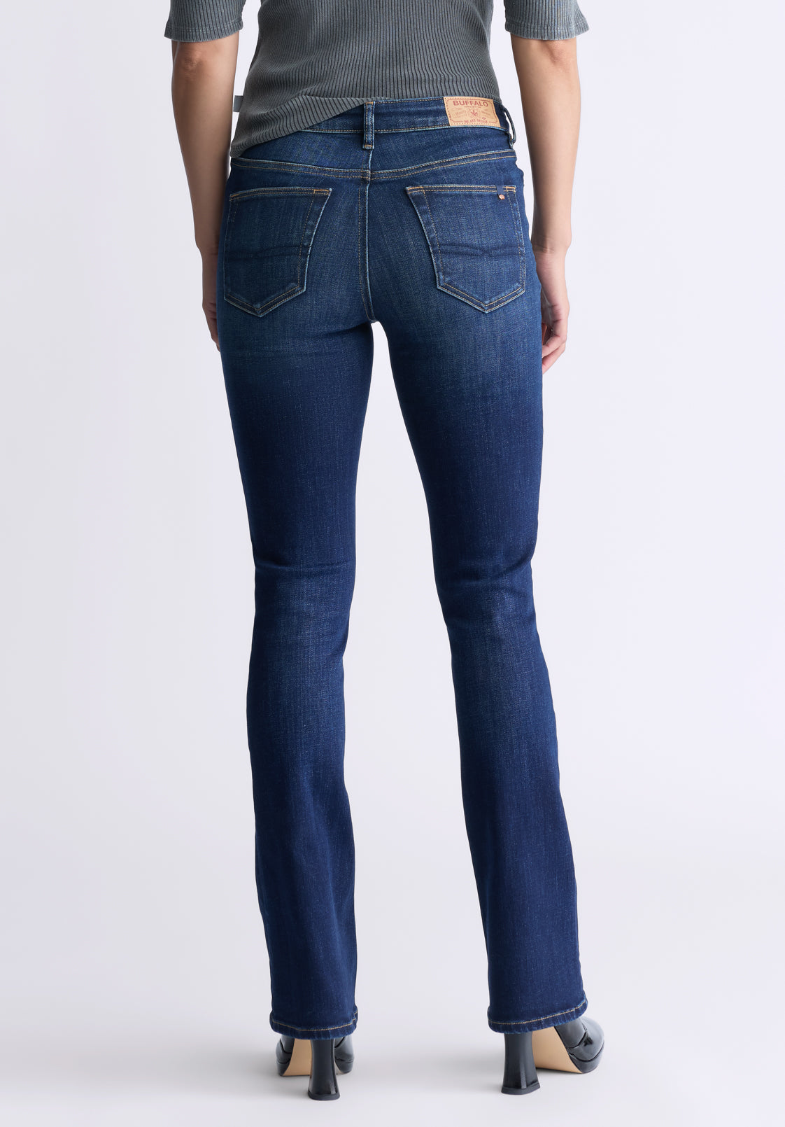 Mid Rise Bootcut Queen Women's Jeans. Vintage Indigo - BL15991