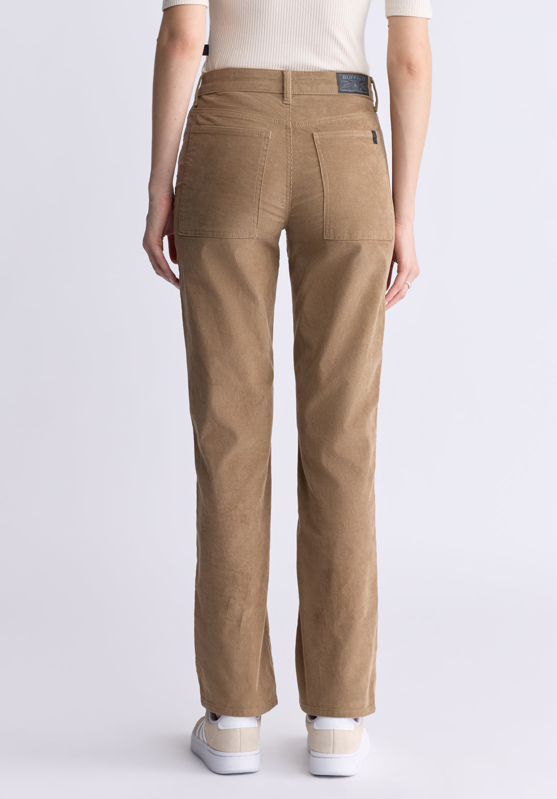 Mid Rise Straight Mary Women's Pants. Rinse Washed Beige - BL16007