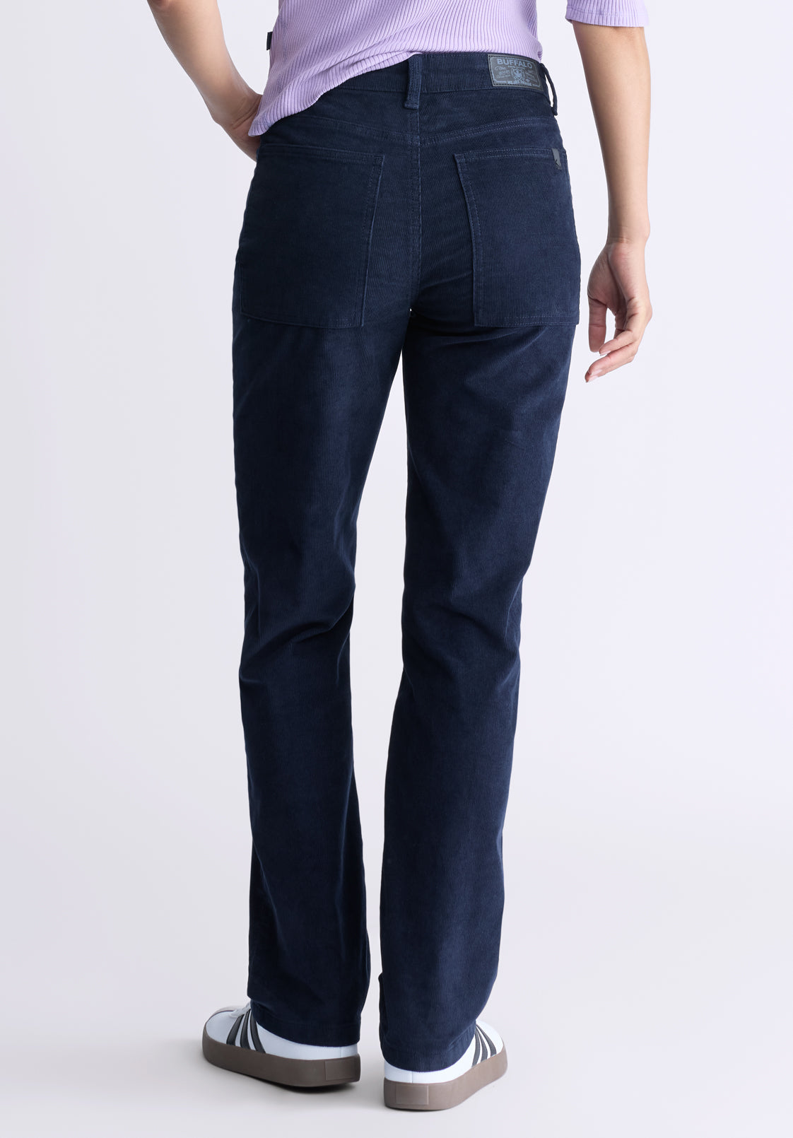 Mid Rise Straight Mary Women's Pants. Rinse Washed Navy - BL16007