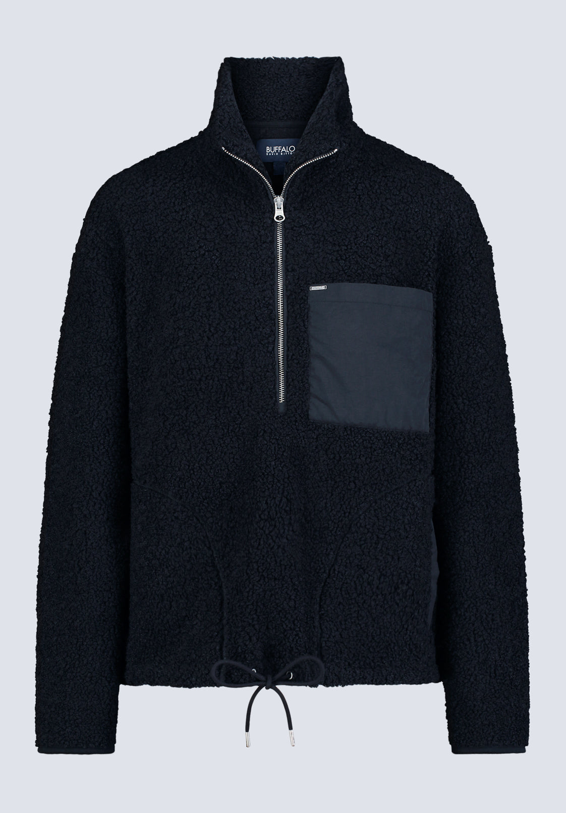 Sena Women's Sherpa Jacket with Chest Pocket. Black - JK0036F