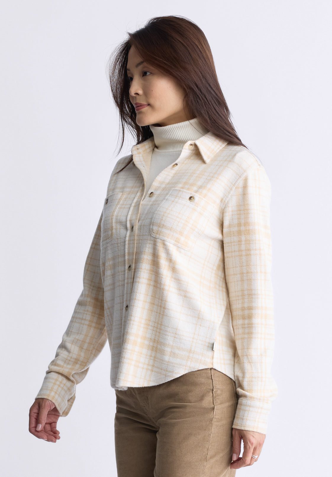 Georgie Women's Long-Sleeved Shirt. Biscotti Beige - KT0124F