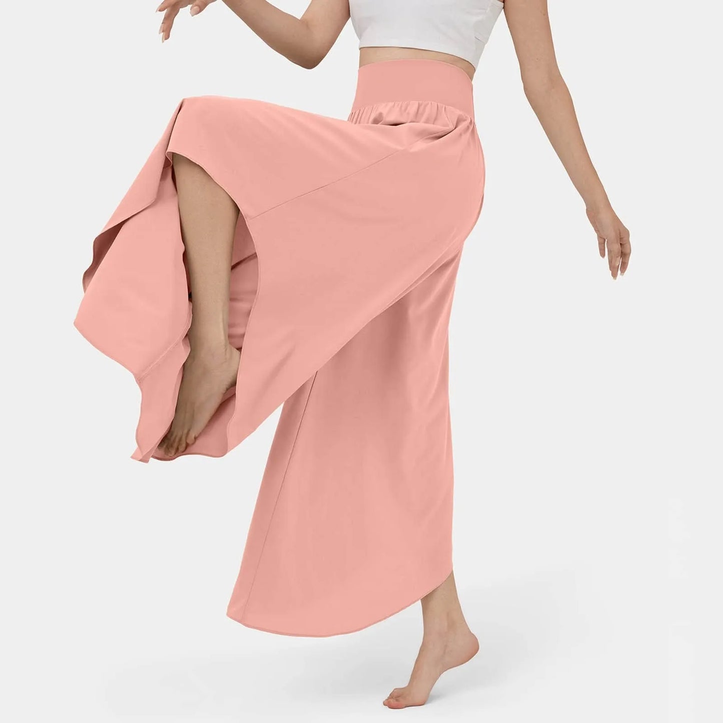 Women Wide Leg Pants High Waisted Yoga Hippie Casual Wear Boho Beach Palazzo Pants Women Jogging Trousers Korean Chiffon
