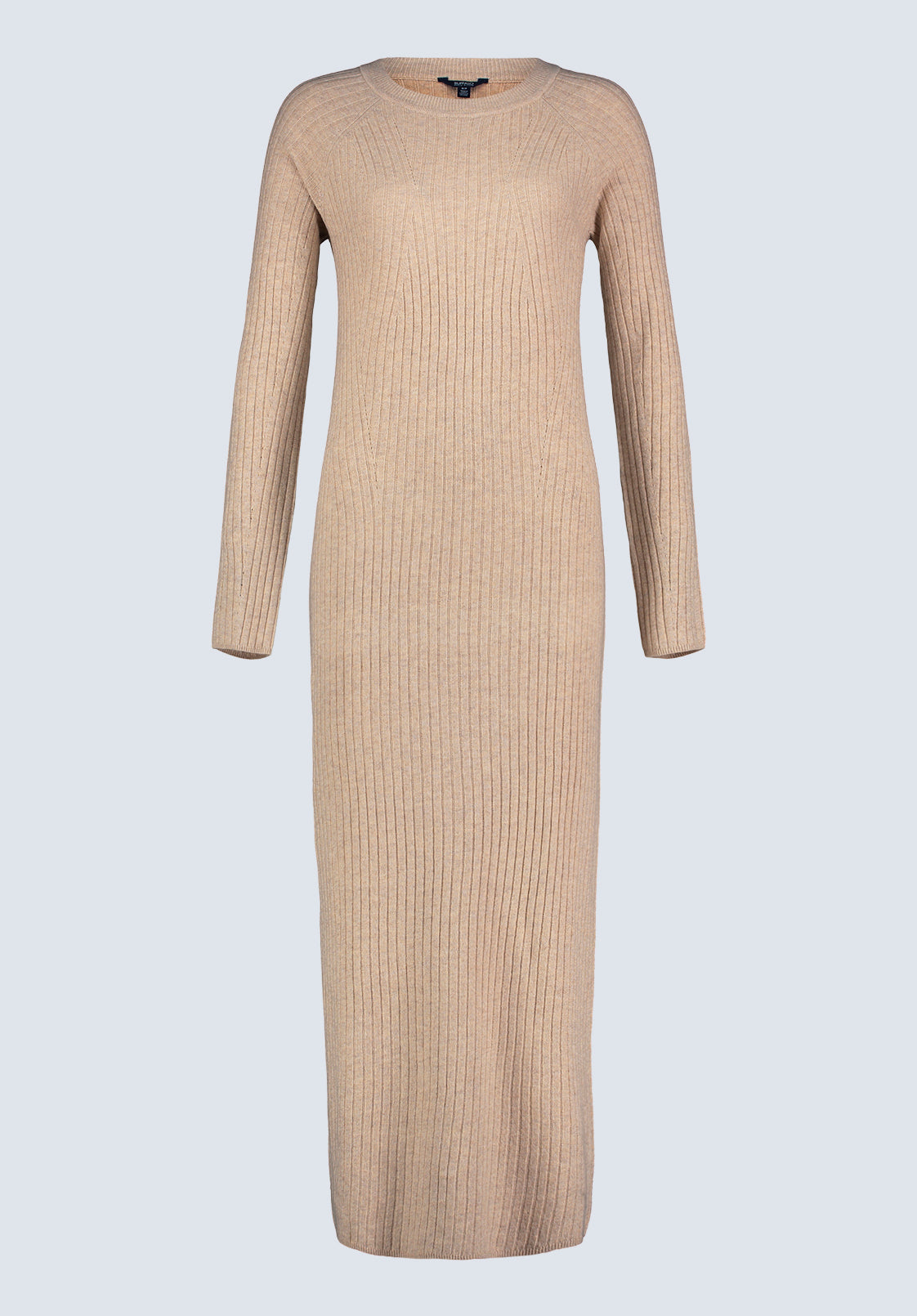 Jaida Women's Long Sleeve Rib Knit Dress. Tan - SD0004F