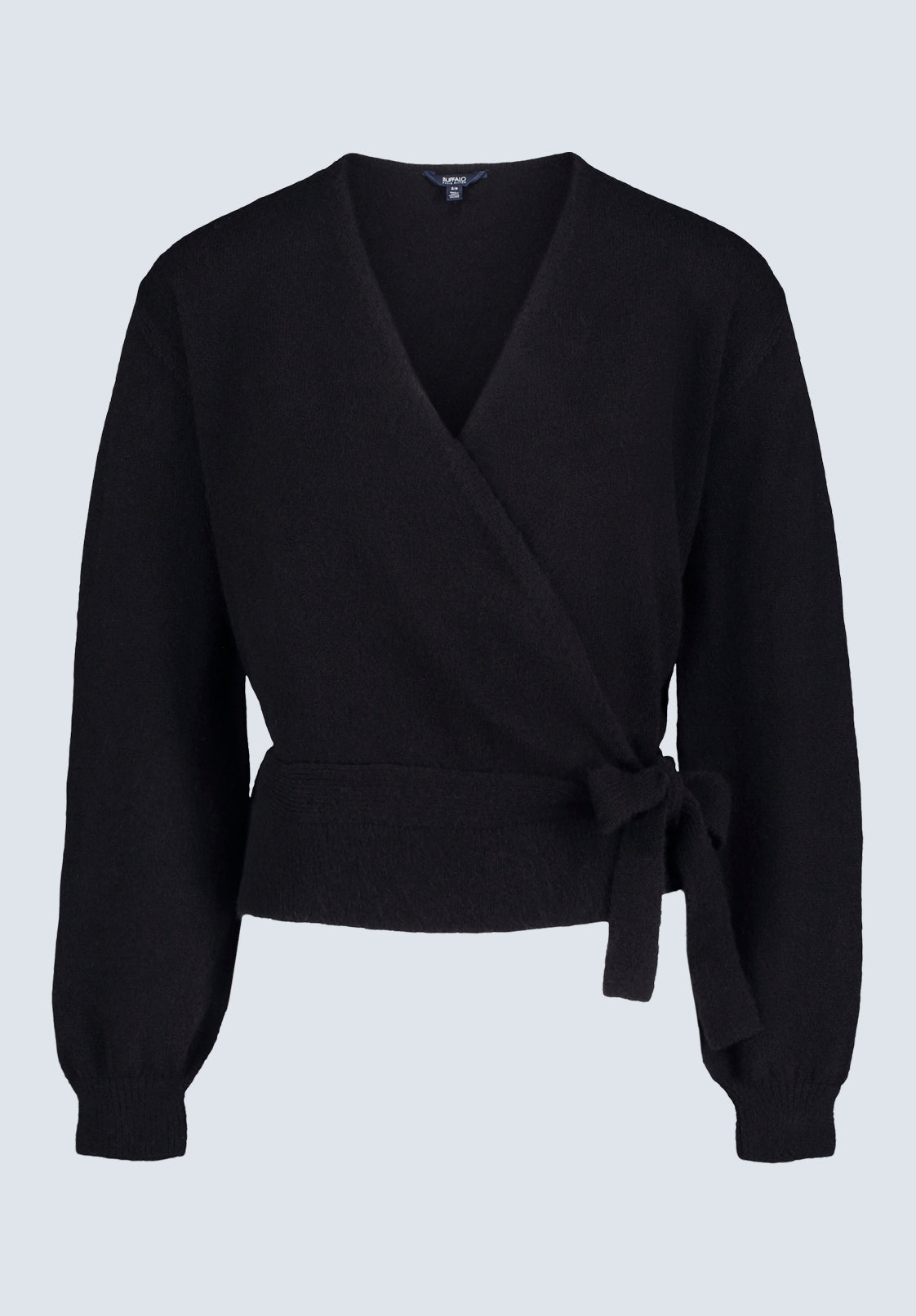 Jadis Women's Long Sleeve Wrap Sweater. Black - SW0099H