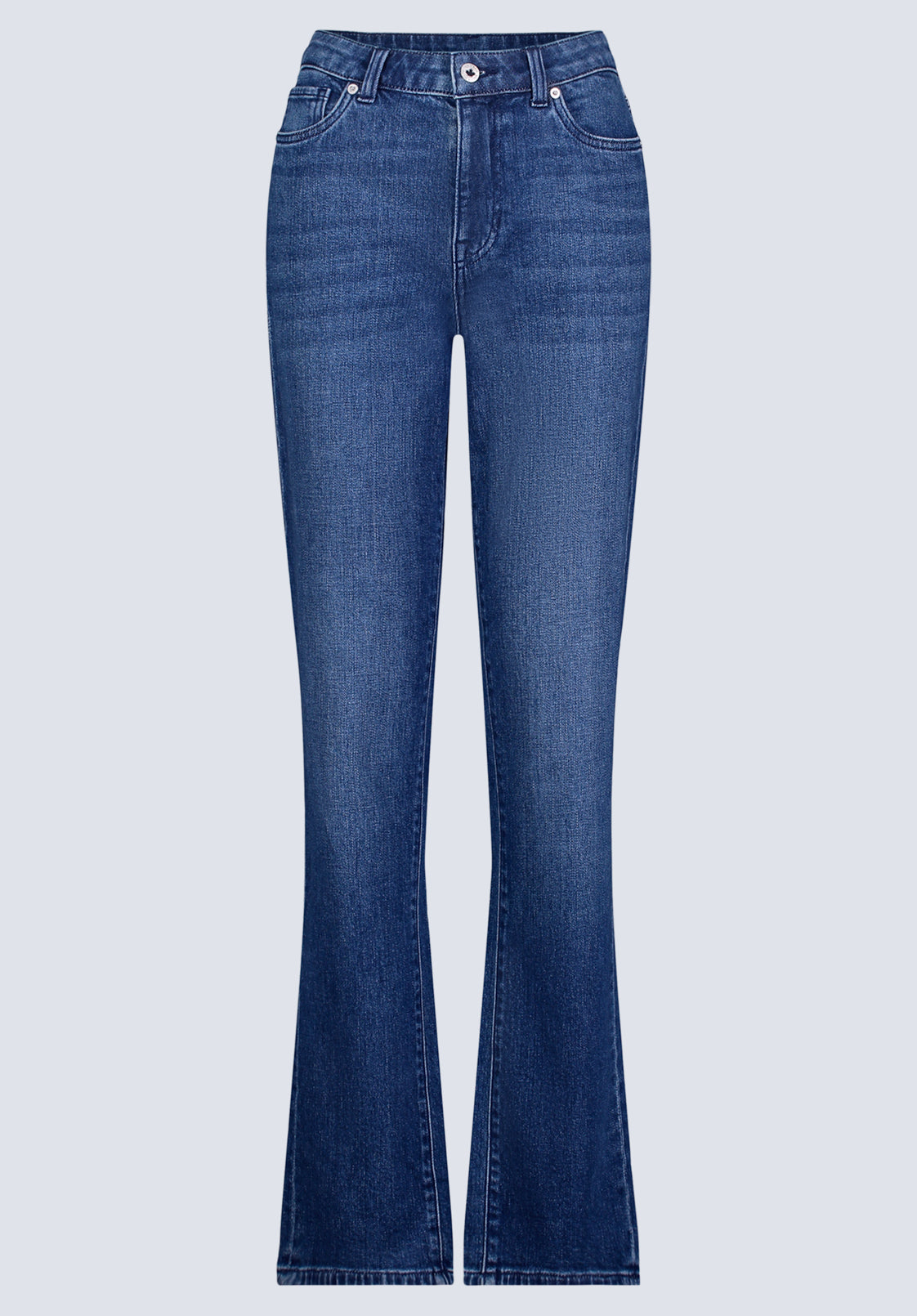 Mid Rise Straight Mary Women's Jeans. Contrasting Indigo  - BL15988