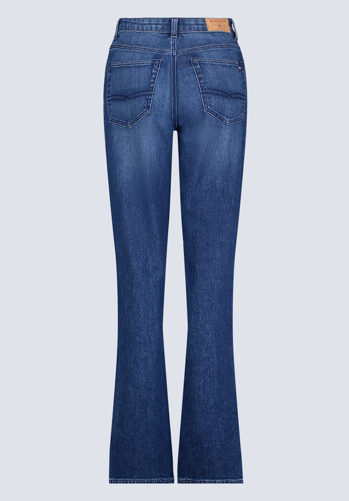 Mid Rise Straight Mary Women's Jeans. Contrasting Indigo  - BL15988