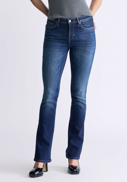 Mid Rise Bootcut Queen Women's Jeans. Vintage Indigo - BL15991