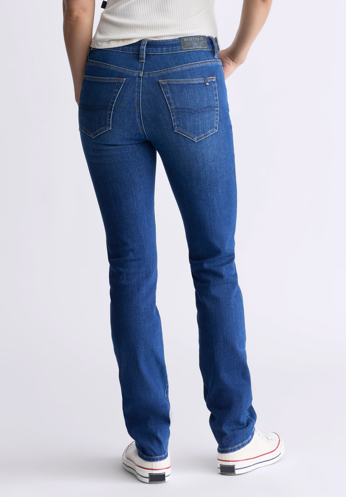 Mid Rise Slim Carrie Women's Jeans. Contrasting Indigo  - BL15999