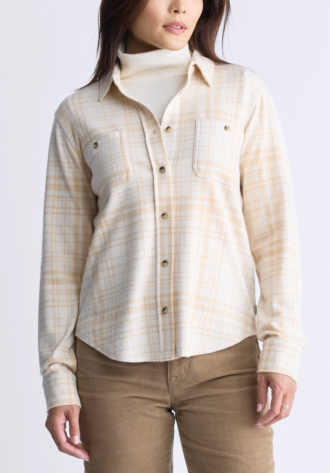 Georgie Women's Long-Sleeved Shirt. Biscotti Beige - KT0124F