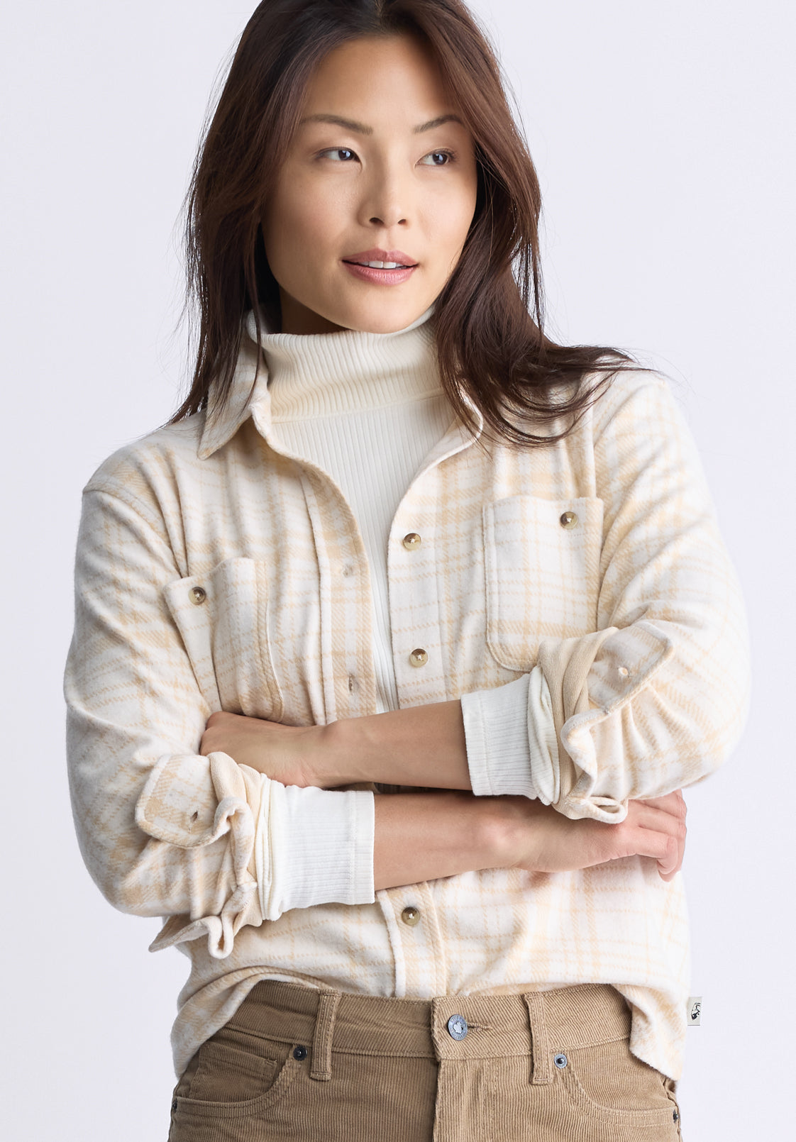 Georgie Women's Long-Sleeved Shirt. Biscotti Beige - KT0124F