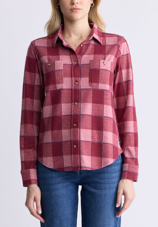 Georgie Women's Long-Sleeved Shirt. Beaujolais Red  - KT0124F