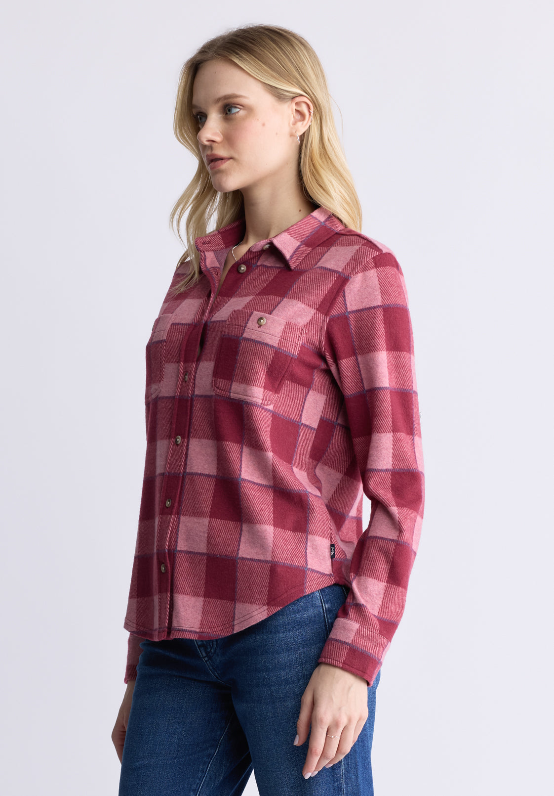 Georgie Women's Long-Sleeved Shirt. Beaujolais Red  - KT0124F
