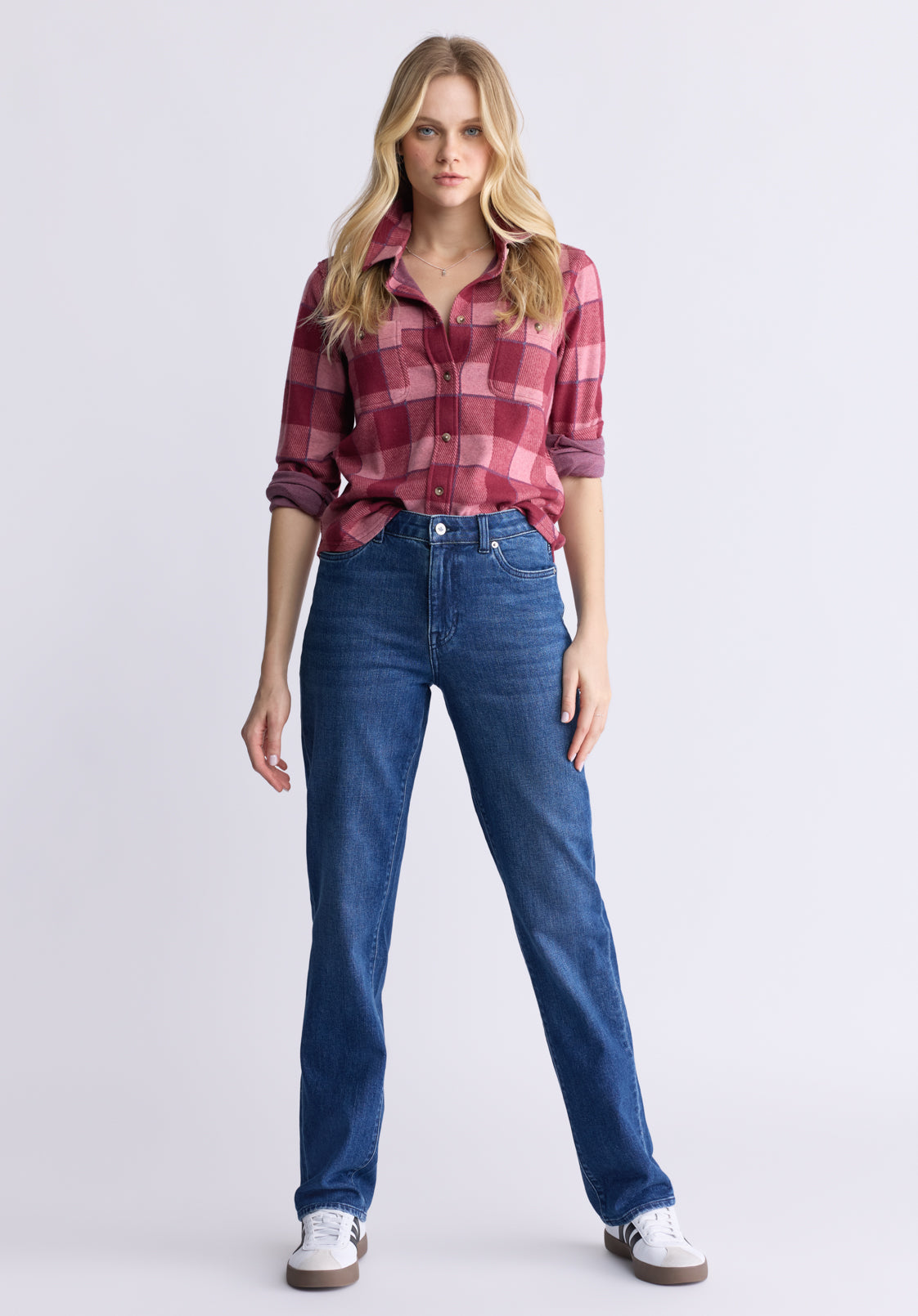 Georgie Women's Long-Sleeved Shirt. Beaujolais Red  - KT0124F