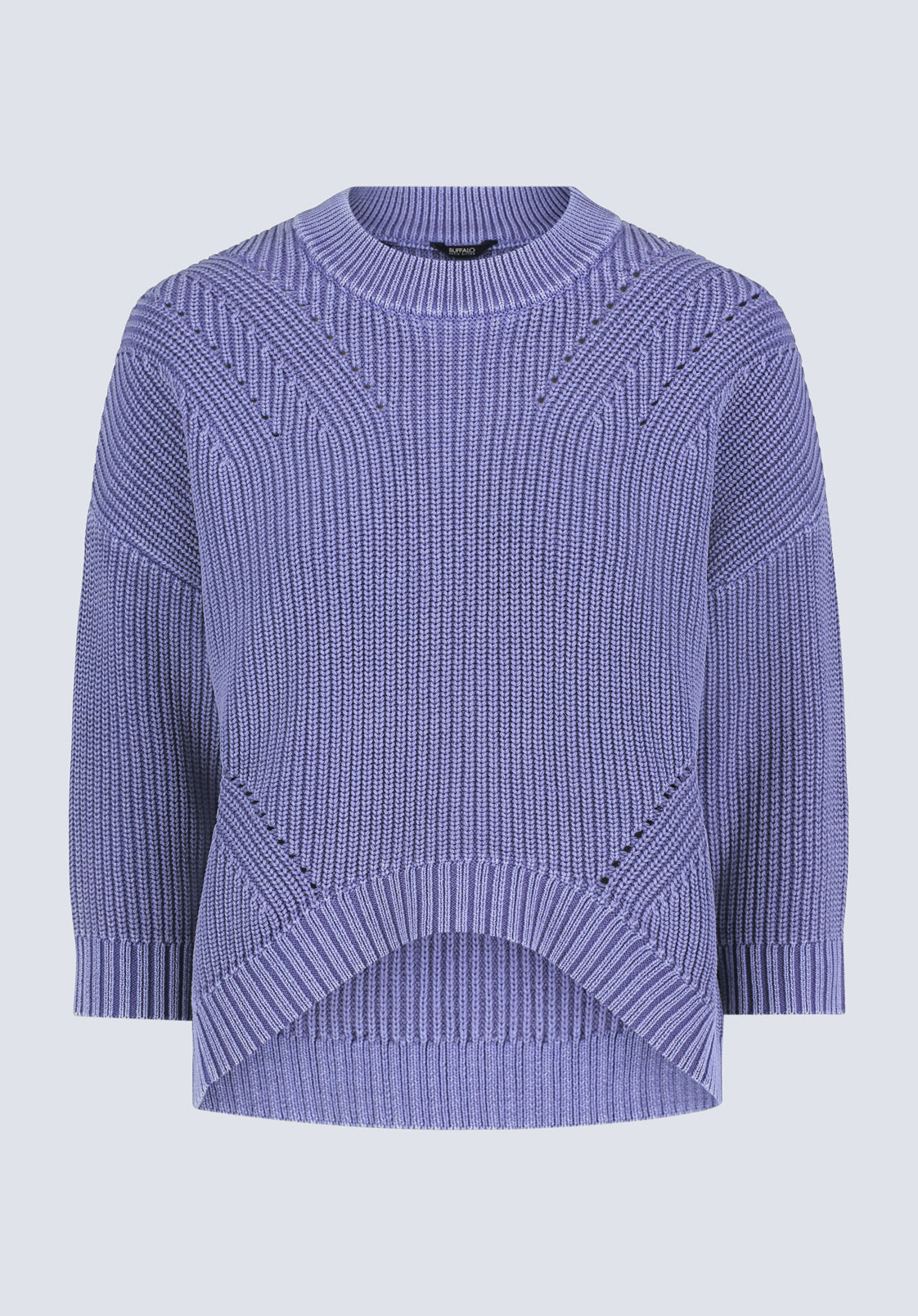 Kassanda Women's 3/4 Sleeve Knit Sweater. Blue - SW0100H
